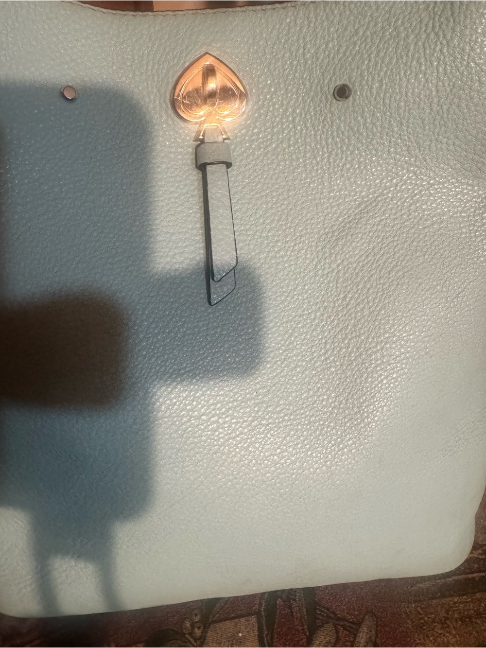 kate spade light aqua leather bucket shoulder bag - Picture 15 of 15